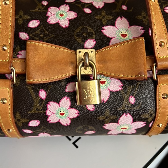 LOUIS VUITTON PAPILLON Hand Bag Monogram Cherry Blossoms France Vintage - Picture 8 of 14